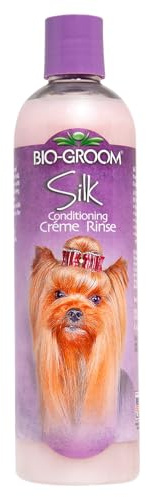 Bio-Groom Silk Creme Rinse Hundespülung - Feuchtigkeitsspendende Pflegespülung - Hundezubehör für empfindliche Haut - Konzentrat 1:4 - Verdünnt 1.7 L - 355 ml