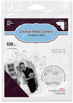 Classic Style Paper Photo Corners .5 Self Adhesive 108/Pkg-White