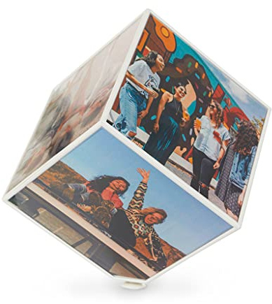 balvi - Kube Drehbarer Bilderrahmen für 6 15x15cm Fotos. Wird mit einer AA-Batterie betrieben (nicht