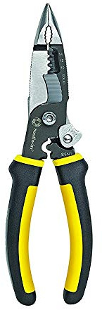 Southwire 58993940 S5N1 5 en 1 Pliers multiherramienta de nariz larga; Negro/Amarillo