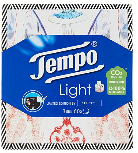 Tempo Tempo Taschentücher Box Light 3-lagig, 60 Stück, sortiert, 60 Stück