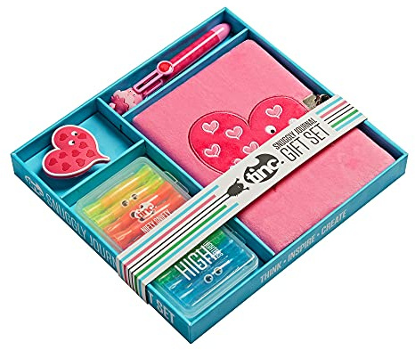 Tinc Notizbuch Geschenkset für Schule oder Zuhause | Weiches Notizbuch, Textmarker, Spitzer, Multi-Click-Stift | Schreibwaren-Starter-Set