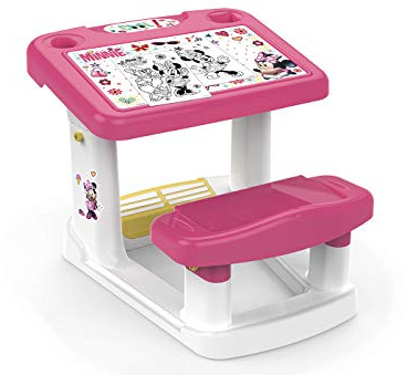 Chicos - Banco Scuola Minnie | Tavolo da Disegno per Bambini Disney, Tavolino e Sedia per Bambini 1-3 Anni (51119)