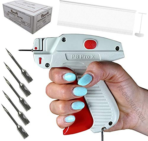 Etikettierpistole PB PRO Fein Set 5: 5.000 Fäden, 5 Nadeln | Banok-Heftfaden UXP, 5 Ersatznadeln, Fadenlänge 15mm