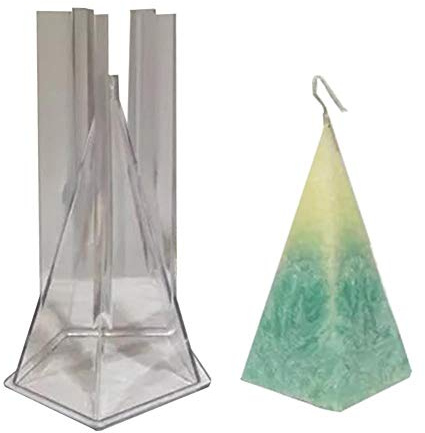 courti Moules pour Bougies en Plastique en Forme de Pyramide pour Faire Vos Propres Bougies – Idéal pour Les Bougies Faites Maison