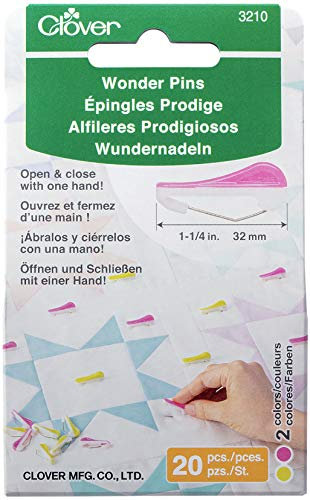 Clover Wonderpins Stecknadeln 3210, Gelb Rosa