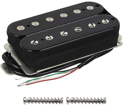FLEOR Alnico 2 Humbucker-Tonabnehmer 8-9K E-Gitarren-Tonabnehmer Steg-Humbucker, schwarz