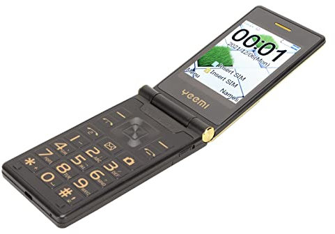 Téléphone Mobile Flip Seniors, 3,0 Pouces Double Face Grand écran 3G, Gros Boutons 5900 mAh Longue Veille, Double SIM, Lampe de Poche LED, téléphone Portable Multifonctionnel Antichoc pour Personnes