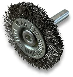 Kibros Lot 6 brosses circulaires tige Ø 38 mm inox souple 8 mm | Fil inox souple Ø 0,20 mm, 1 rang(s), tige Ø 38 mm, pour perceuse ou visseuse à mandrin.