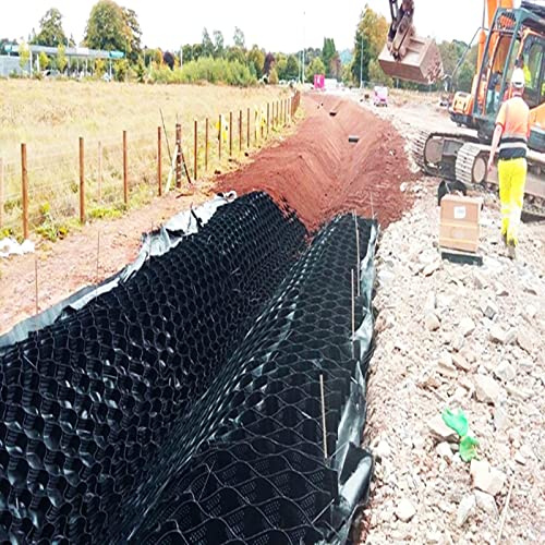 Kiesgitter Böschungen Geogitter, Heavy Duty Ground Grid Stabilizer Hangbefestigung Schutz, Stützmauer Aus Polyethylen Für Parkplätze, Wege, Arenen, Häfen ( Color : WxL , Size : 100cm x 200cm (39inX79i