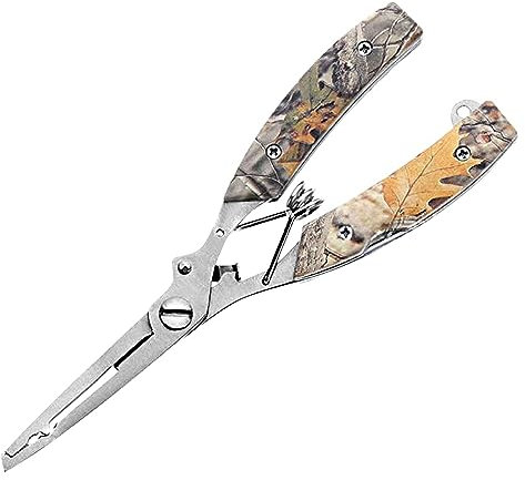 Angel Zange Angelschere - Angelzange Hakenlöser Fischmesser Zubehör, Multi-Werkzeug Hakenentferner Schnurschneider für Meeresangeln [#4]