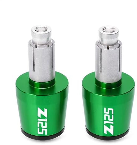 Griffabdeckung am Lenkerende Für Kawasaki Z125 2019 2020 2021 2022 2023 Motorrad Griff Bar Ends 78'' 22MM Lenker Griffe Kappe Stecker (Color : Green and Black)