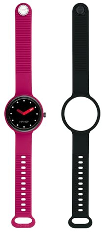 Orologio HIP HOP DONNA HERO.NEXT quadrante MONO-COLORE NERO movimento SMARTWATCH SMARTMODULE e CINTURINO SILICONE FUCSIA, NERO HWU1196