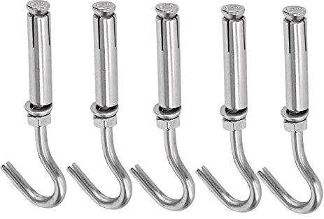 YWBL-WH Offener Becherhaken, Erweiterungshaken, 304 Edelstahl, Offener Becherhaken, Erweiterungsbolzen, Robuster Haken, Betonwandhaken für Betonwand, Ankerbolzen (M12)