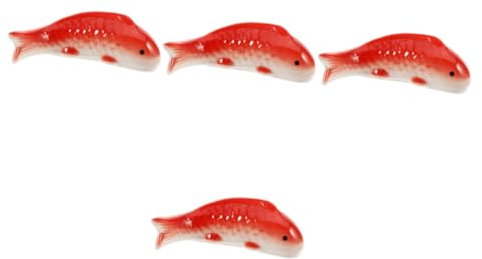 HANABASS 4stücke Schwimmende Keramikfische Deko Realistische Aquarium Dekoration Für Fischbecken Langlebiges Unterwasser-Handwerk Stilvolle Ornamente Für Aquarien Und Terrarien Keramik