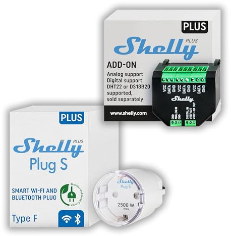Shelly Plus Plug S + Shelly AddOn new plus