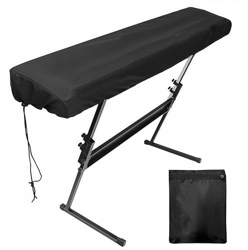 Musiin Copertura antipolvere per tastiera pianoforte a 88 tasti, compatibile con Casio PX110, Yamaha P45 e altre tastiere, copertura antipolvere con design regolabile con blocco della corda, adatta