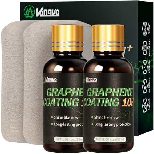 10H Ceramic Coating for Cars, Advanced Graphene Ceramic Coating for Auto Car Detailing, Auto Paint Correction Gloss Hydrophobicty Scratch Resistant,30ML(2-Pack)