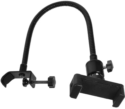 BESTonZON Mic Stand Phone Clamp Holder Rotatable Head Secure Clamp for Music Performers