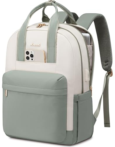 LOVEVOOK Laptop Backpack Womens, 17 inch Large Fashion Rucksack Bag for Women, Waterproof School Bags with USB Port, Ladies Back Pack for Uni College Travel, Work Bag for Office Teacher Nurse