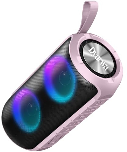 Altavoz Bluetooth Potente 24W, Altavoz Portatil Bluetooth 5.3 con Refuerzo del Bass, Impermeable IPX6, 7 Cambios RGB, 12H Reproducción Bluetooth Speaker con Emparejamiento TWS, Ideal para Exteriores