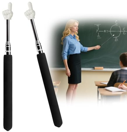 Zeigefinger Stab, 2-teiliges Set – Zeiger mit einstellbarer Länge, mit Indikator zum Zeigen des Indexes nach oben, ideal für Interaktionen im Klassenzimmer.