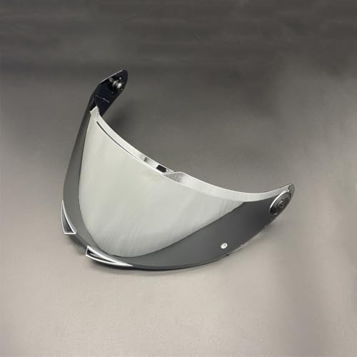 CYLCLNB Motorcycle Helmet Visor Lens, Helmet Visor Replacement for V28B .Motorcycle Helmet Shield UV Protection Compatible with MT V28B/Thunder 4 (Clear)(Silver)