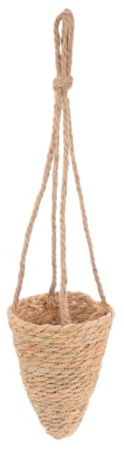 DOITOOL Cesto Di Fiori Sospeso in Intrecciata 21.65X7.28X5.31In Portavaso Da Parete Per Piante Artificiali E Vere Decorazione Esterni Balcone Giardino