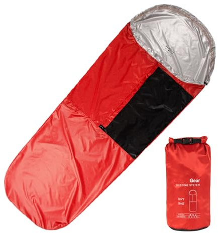 Sac de couchage d'aventure – Sac de randonnée pour voyage de survie | Nylon 70D avec design léger, support de housse chaude, hiver, randonnée, camping, escalade en plein air et randonnée aventure