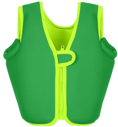 Kids Swim Trainer Vests for Boys Girls Age 1-6 Years Life Jacket Waterproof Learn-to-Swim Swimming Vest for Children, Ideal for Pools/Beaches/Holidays (Green, 5-6Years)