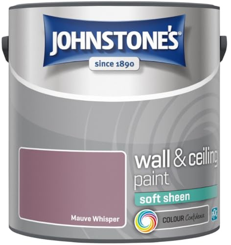 Mauve Whisper Johnstone’s Wall & Ceiling Soft Sheen Paint 2.5L – Subtle Sheen Finish, Durable & Washable, Quick Dry, Low Odour Interior Paint for Walls & Ceilings