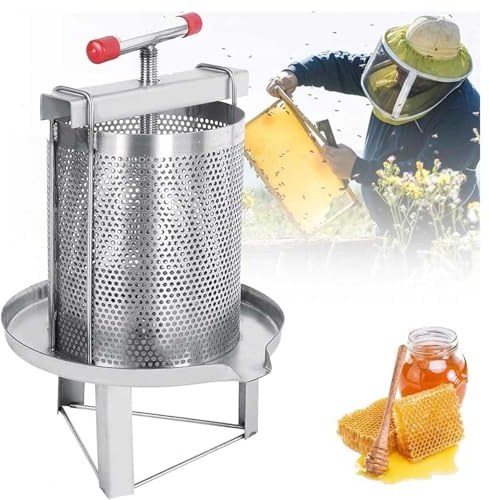 manuelle honigschleuder honigpresse edelstahl stainless steel honey wachspresse bienenzucht werkzeug imkereibedarf für die herstellung von wein honig saft pfefferöl oil