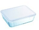 3 X Pyrex Rectangular Dish with Plastic Lid, 1.5L