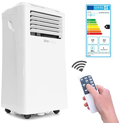 IPOTOOLS Aire acondicionado local móvil con manguera de salida/aire acondicionado 3 en 1 móvil con aislamiento de ventana / refrigeración ventilación deshumidificador / 9000 BTU