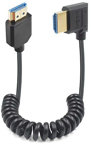 Duttek 90 Grad Rechtwinkliges HDMI Kabel 1,2m, HDMI 2.1 auf HDMI Kabel 48Gbps unterstützt 8K@60Hz, 4K@120Hz, Right Angle HDMI to HDMI Cable kompatibel mit TV, Monitor, Computer, Xbox, Laptop