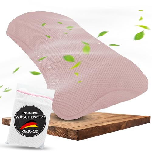BURADIA Coussin de bain avec filet à linge – Confort et détente ultimes grâce à la technologie Air Mesh – Coussin de bain pour baignoire avec 4 ventouses puissantes – Coussin de nuque/oreiller