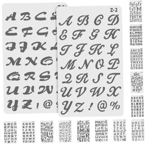 Lurrose 20stücke Kunststoff Schablonen Buchstaben Zum Malen Wiederverwendbar Für Basteln Scrapbooking Alphabet Schablonen Kleine Buchstabenvorlagen DIY Journaling