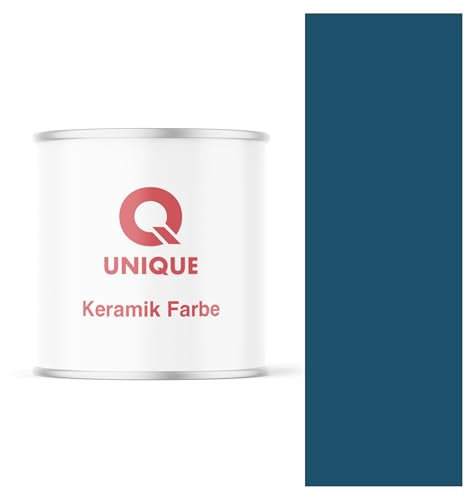 Q UNIQUE Keramikfarbe 2L - Hochdeckende Wand- und Deckenfarbe | Tiefmatte Innenfarbe | Langlebige Qualität | Marineblau | Scheuerfest | Abwaschbar | Ideal für Küche, Bad, Wohnzimmer und Flur | 2 Liter