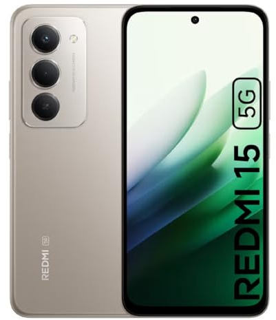 XIAOMI Redmi 15 5G NFC (Compatible with Tmobile Tello Mint & Global) (256GB + 8GB) Unlocked Dual SIM 6.9 50MP Model 25057RN09E (Titan Gray)