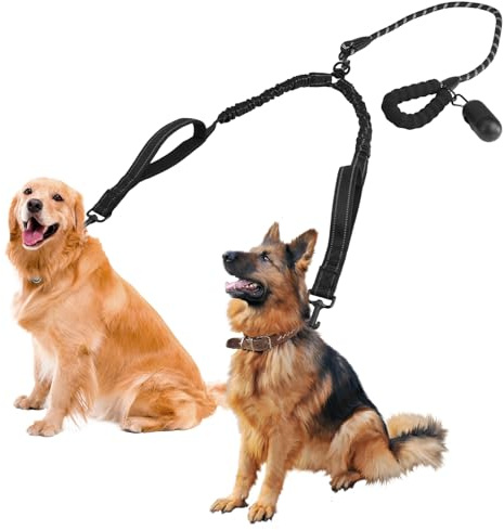 Correa Doble para Perros 360° Sin Enredos Reflectante (11-80Kg)