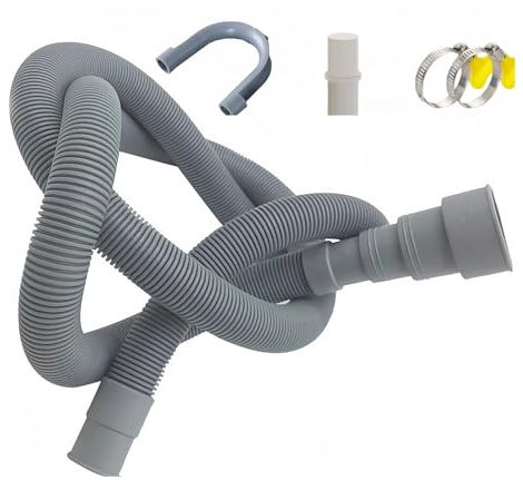 1.5/2/3/4M PVC Washing Machine Dishwasher Drain Waste Hose Extension Pipe With Bracket Set Wash Ablaufschlauch(4m)
