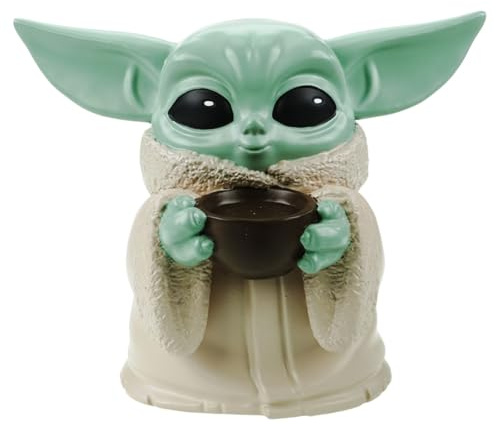 Christmas Inspirations Decorative 3D Disney Garden Figure Grogu Baby Yoda Height: 20.5 cm Plastic - Gift Figure Star Wars, Modern Decorative Style for Fans, Garden Decoration, Statue