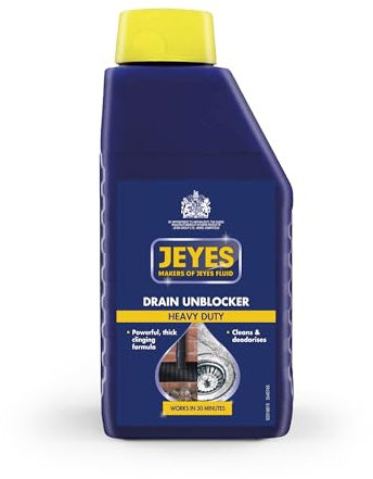 Jeyes Drain Unblocker, Powerful Outdoor Cleaning Fluid, Cleans and Deodorises, 1 Litre