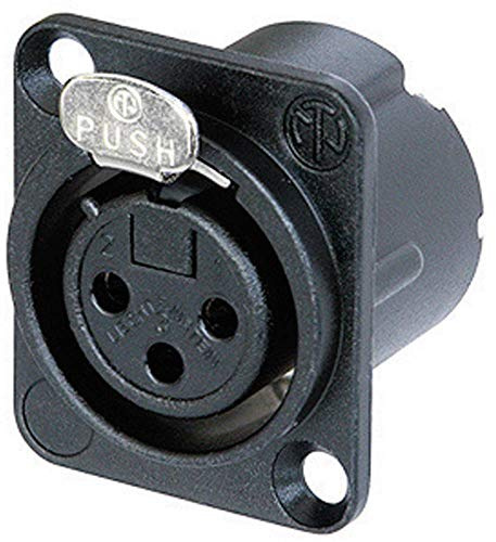 Neutrik NC3FD-LX-B XLR-Steckverbinder Flanschbuchse, Kontakte gerade Polzahl: 3 Schwarz 1 St.