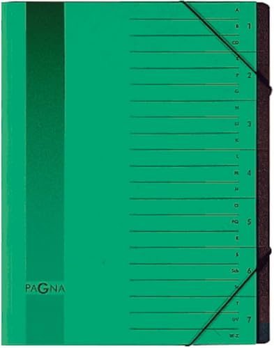 Pagna 5 x Ordnungsmappe 7 Fächer grün