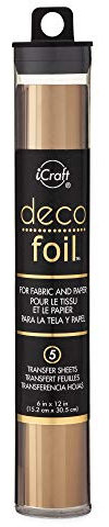 iCraft Deco Foil Transfer Sheets 6X12 5/Pkg-Bronze