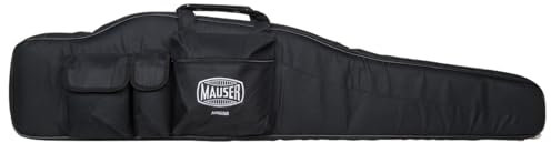 MAUSER Gewehrtasche 124cm Futteral Nylon m. Schultergurt verstellbar, Schaumstoffpolsterung, Außentaschen