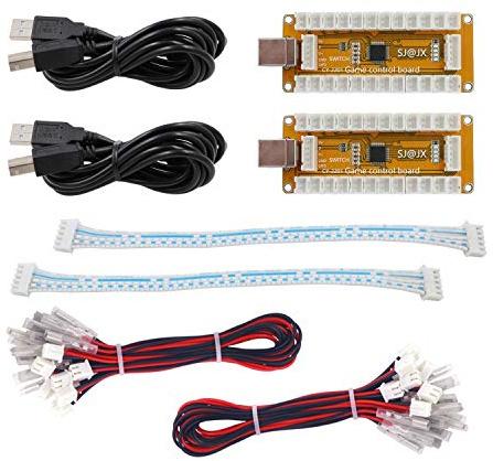 SJ@JX Arcade Game USB Encoder Zero Delay 2 Player Gamepad Button Joystick Controller for Nintendo Switch PC PS3 Raspberry Pi MAME