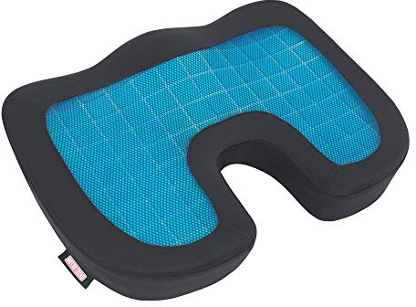 Motor Trend Cooling Car Seat Cushion with Memory Foam, Made with Orthopedic Gel for Maximum Coccyx Comfort & Back Pain Relief, Ideal Office Chair Cushion