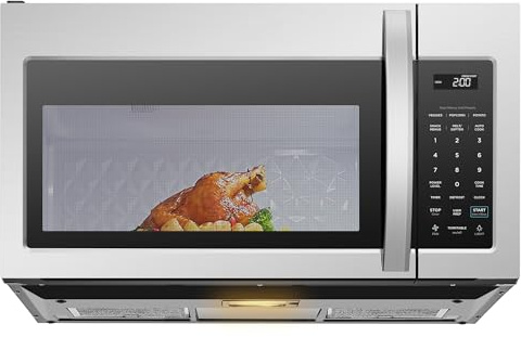 Midea MOR17BSA-SS 1.7 Cu.ft. Over The Range Microwave Oven with Smart Touch Panel, Auto Cooking Menu, 1000 W, 300 CFM Ventilation, in Stainless Steel